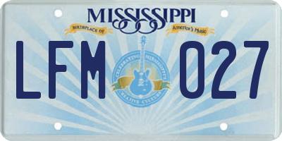 MS license plate LFM027