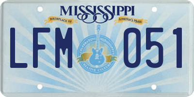 MS license plate LFM051