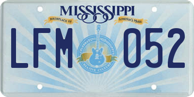 MS license plate LFM052