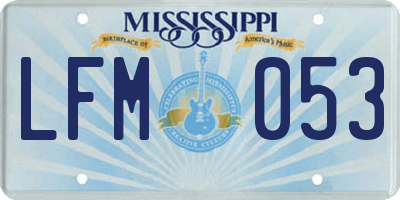 MS license plate LFM053