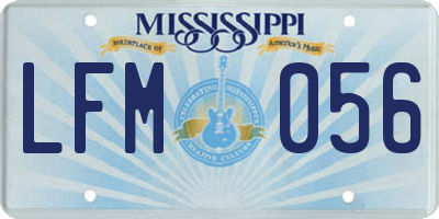 MS license plate LFM056