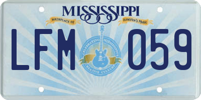 MS license plate LFM059