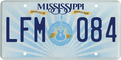 MS license plate LFM084
