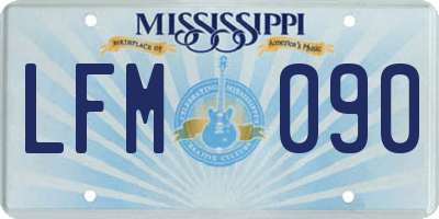 MS license plate LFM090