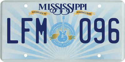 MS license plate LFM096