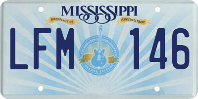 MS license plate LFM146
