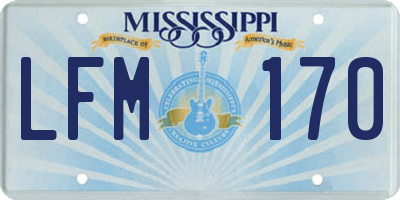 MS license plate LFM170