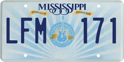 MS license plate LFM171