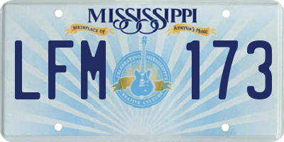 MS license plate LFM173