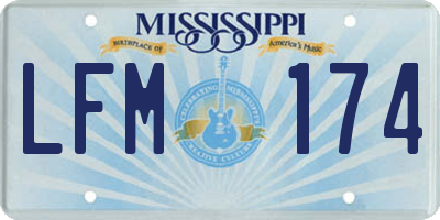 MS license plate LFM174