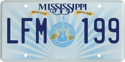 MS license plate LFM199