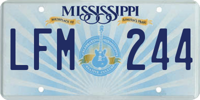 MS license plate LFM244
