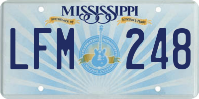 MS license plate LFM248