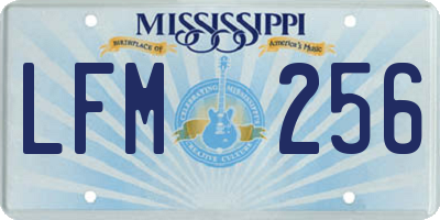 MS license plate LFM256