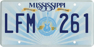 MS license plate LFM261