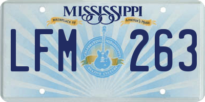 MS license plate LFM263