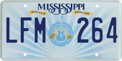 MS license plate LFM264