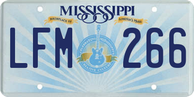 MS license plate LFM266
