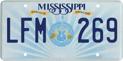 MS license plate LFM269