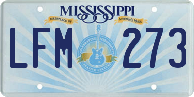 MS license plate LFM273