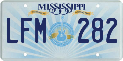 MS license plate LFM282