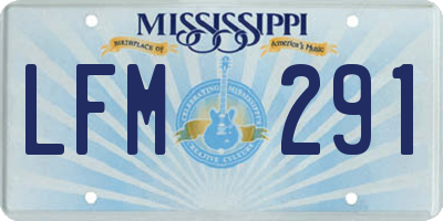 MS license plate LFM291
