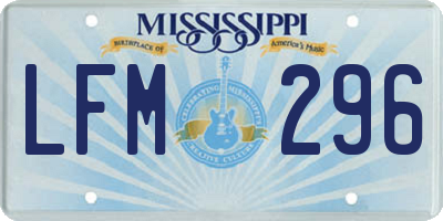 MS license plate LFM296