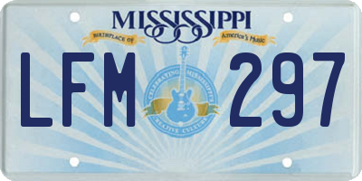 MS license plate LFM297