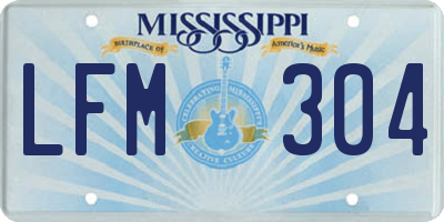 MS license plate LFM304