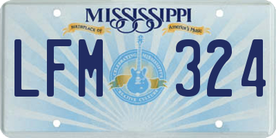 MS license plate LFM324