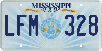 MS license plate LFM328
