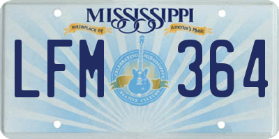 MS license plate LFM364