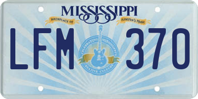 MS license plate LFM370