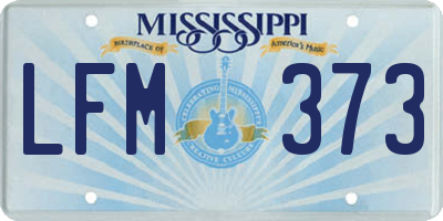 MS license plate LFM373