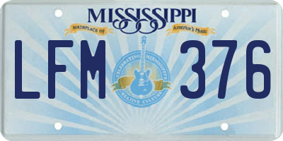 MS license plate LFM376
