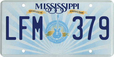 MS license plate LFM379