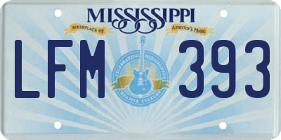 MS license plate LFM393