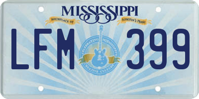 MS license plate LFM399