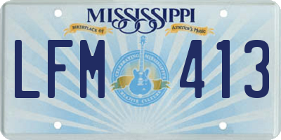 MS license plate LFM413