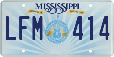 MS license plate LFM414