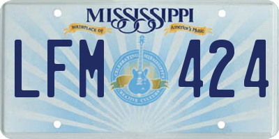 MS license plate LFM424