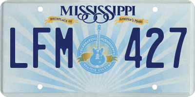 MS license plate LFM427