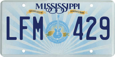 MS license plate LFM429