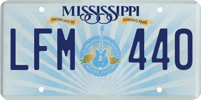 MS license plate LFM440