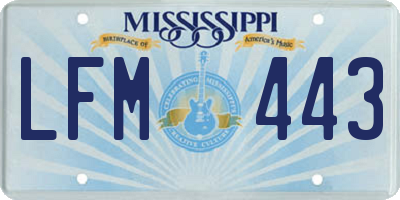 MS license plate LFM443