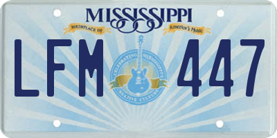 MS license plate LFM447