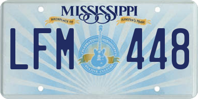 MS license plate LFM448