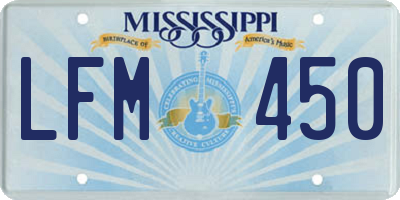 MS license plate LFM450