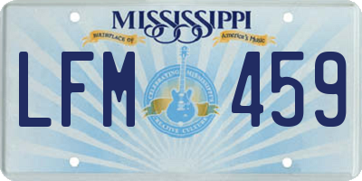 MS license plate LFM459