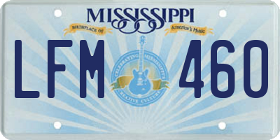 MS license plate LFM460